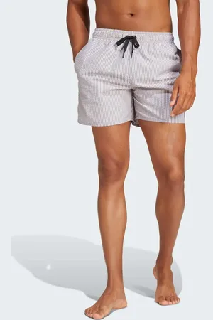 adidas Stripey classics swim shorts short length in