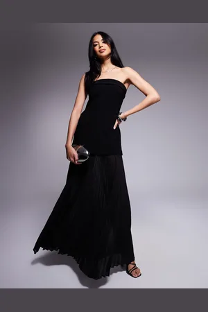 Forever New Pleated sheer midaxi dress in
