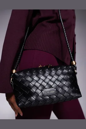 River Island Weave crossbody bag in