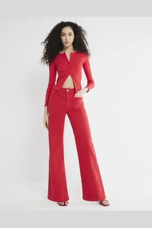 River Island Pocket front wide leg jeans in