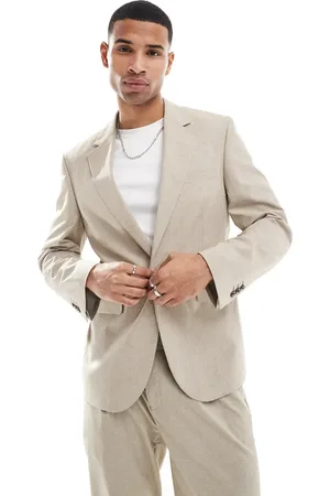 ASOS Slim fit suit jacket in tonal puppytooth