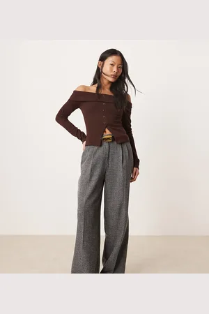 Miss Selfridge Tailored wide leg trouser in