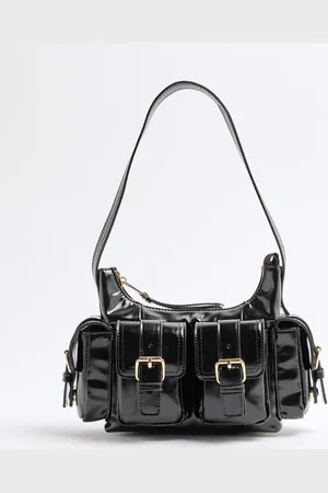 River Island Buckle strap utility shoulder bag in