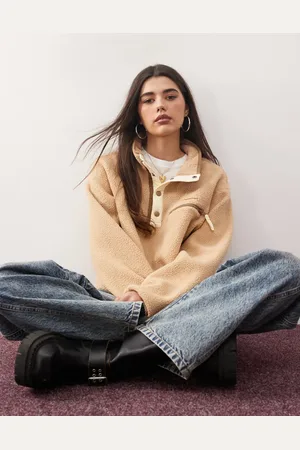Columbia Helvetia II cropped half snap fleece in beige