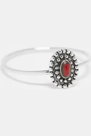 Kingsley Ryan Oval cornelian ring in sterling