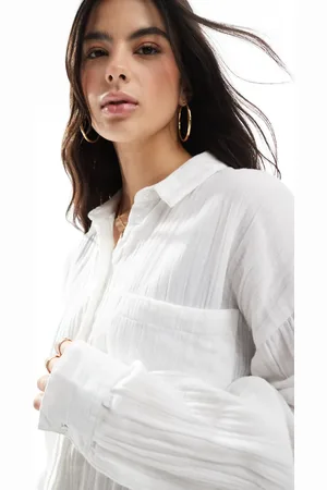ASOS Oversized textured cotton shirt in