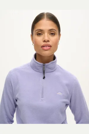 Superdry Polar fleece half zip jumper in dull