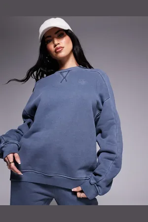 The Couture Club Co-ord washed essentials sweatshirt with seam detail in petrol