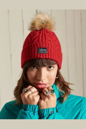 Superdry Cable lux beanie in flame marl