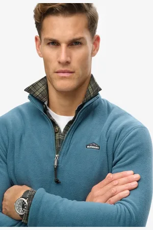 Superdry Polar fleece half zip in orion