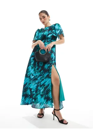 Lovedrobe Marble short sleeve midaxi dress in