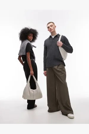 Ölend Nico large nylon shoulder bag in sand