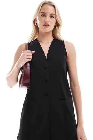 VERO MODA Longline jersey crepe waistcoat co-ord in