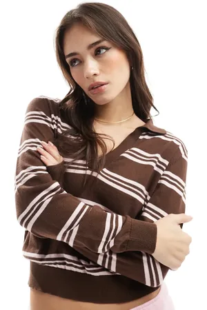 Stradivarius Rugby top in stripe