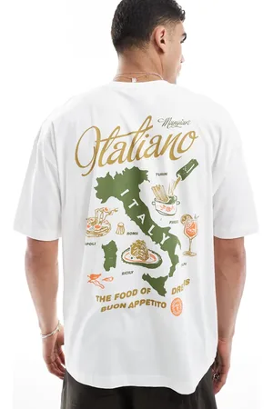 ASOS Oversized t-shirt with Italiano graphic in