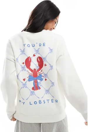 Miss Selfridge Oversized your my lobster bow sweater