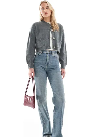 Dr Denim Moxy straight leg jeans in cape mid dirt used