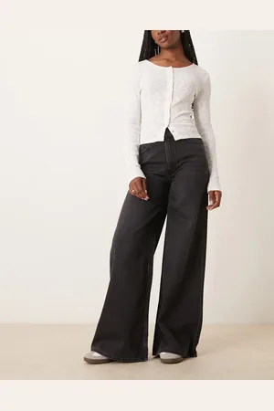 ASOS Soft wide leg jean in washed