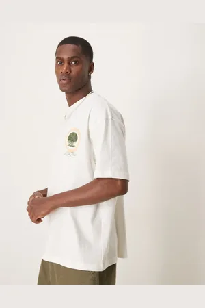 ASOS Oversized t-shirt with scenic graphic in cream