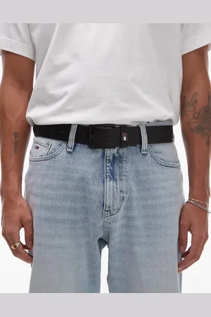 Tommy Hilfiger Elevated flag logo leather 3.5 belt in
