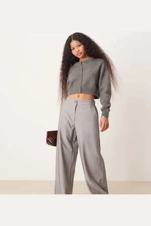 ASOS ASOS DESIGN Petite tailored relaxed straight leg trousers in