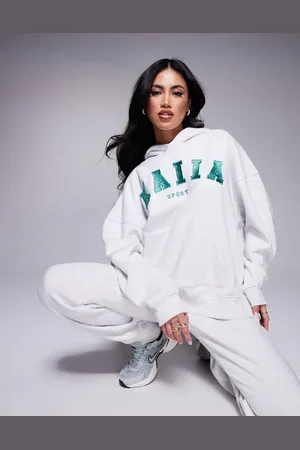 Kaiia Sport embroidered logo hoodie co-ord in marl