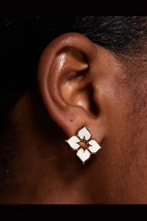 Aldo Ginnie large flower stud earrings in plated