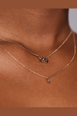 Aldo Xolove multirow choker necklace with xo charm in
