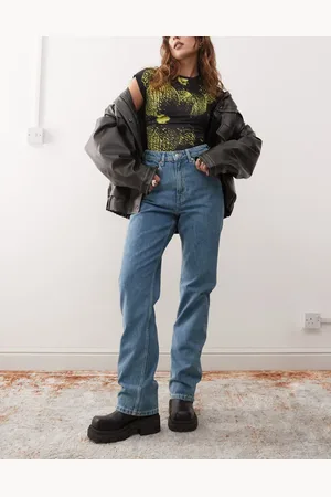 Weekday Rowe extra high waist straight leg jeans in