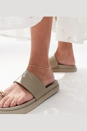 ASOS Anklet with wiggle detail in tone