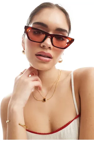 Aire Polaris cat eye sunglasses in with cinnamon lens