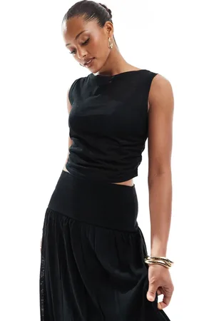 4th & Reckless Knitted slash neck crop top co-ord in