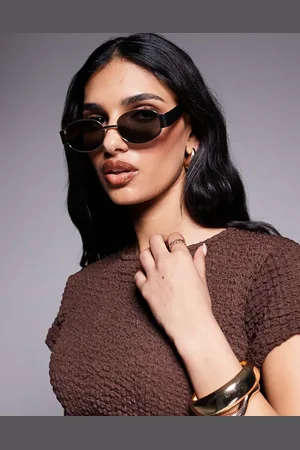 Aldo Unirerin slim round metal sunglasses in and tortoiseshell