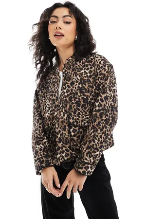 ONLY Quilted jacket in leopard print