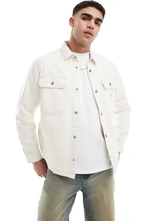 Lee Workwear lightweight relaxed fit overshirt in off