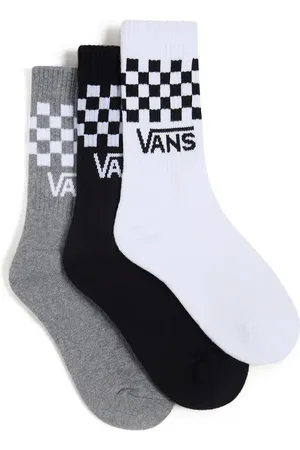 Vans Classic check crew socks in /white
