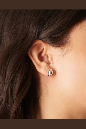 Orelia Polished domed mini stud earrings in sterling plated