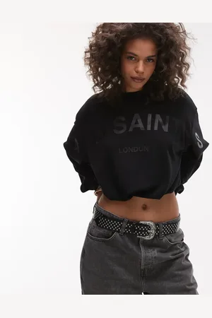 AllSaints Biggy Aster tonal logo sweatshirt in