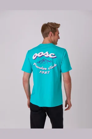 OOSC Powder club t-shirt in aqua