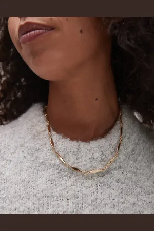 Topshop Noelle dainty necklace in tone