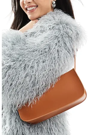 PASQ Clean baguette shoulder bag in tan