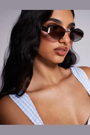 Aldo Rilibaen slim hex sunglasses in and gold