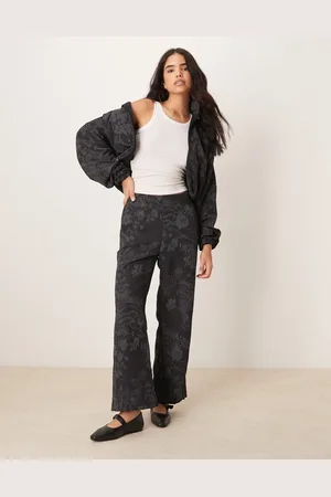 Nike MDC jaquard floral wide leg trousers in and grey