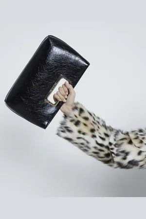 River Island Metal handle clutch in