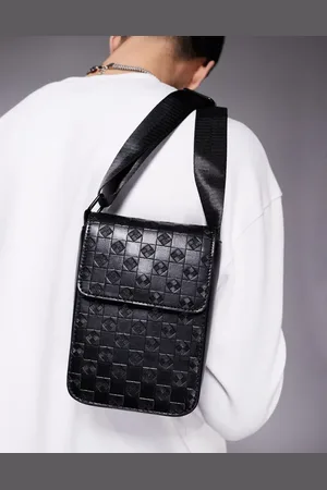 ASOS Monogram mini crossbody bag in