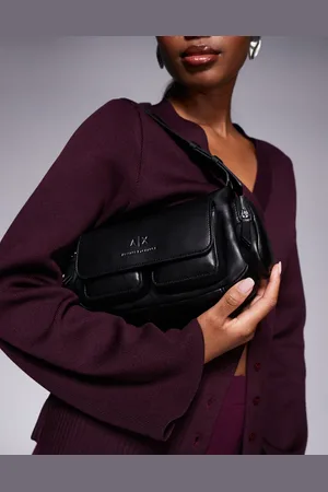 Armani Exchange Logo shoulder bag with pocket details in