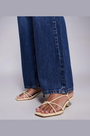 Simmi London Simmi London Hanah square toe strappy kitten heels in pastel