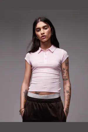 ASOS Polo dry handle tee with cap sleeve in baby