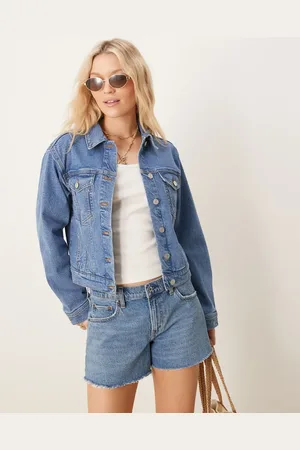 ASOS Denim western jacket in midwash