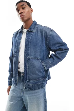 ASOS Harrington jacket in mid wash